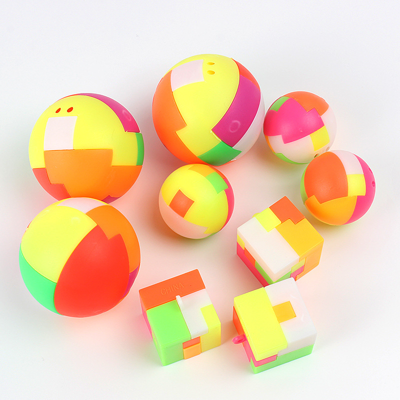 Creative Intelligence Assembling Ball Mini Children's Puzzle Assembling Building Blocks Toy Boy's Nostalgic Classic Assembling Rubik's Cube Ball