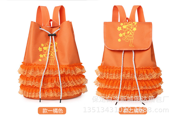 New Lace Lace Dance Bag Children's Dance Backpack Free Plate Making Printing Latin Dance Chinese Dance Bag Large