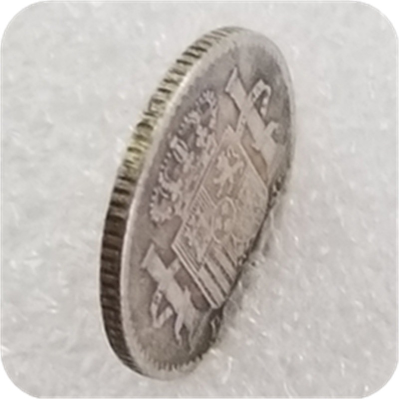 Antique Crafts Puerto Rico 1896 Brass Material Foreign Commemorative Coins Silver Dollar # 2094