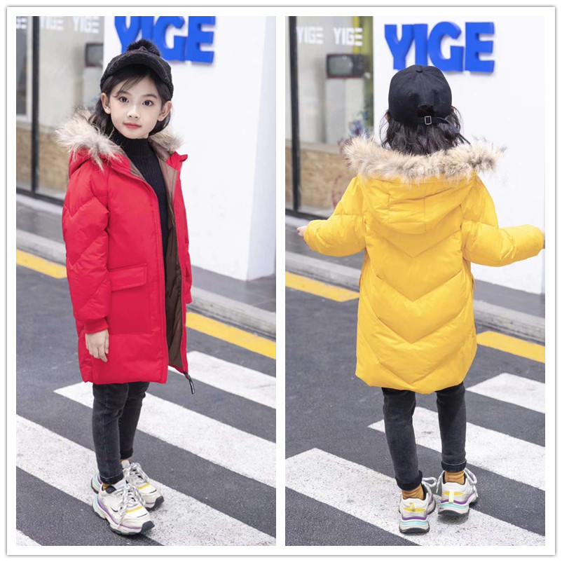 Зимняя новая детская одежда 2019 года для больших детей, детская куртка с капюшоном, короткая, однотонная, корейский стиль, с шершащим воротником, съемная для мальчиков и девочек