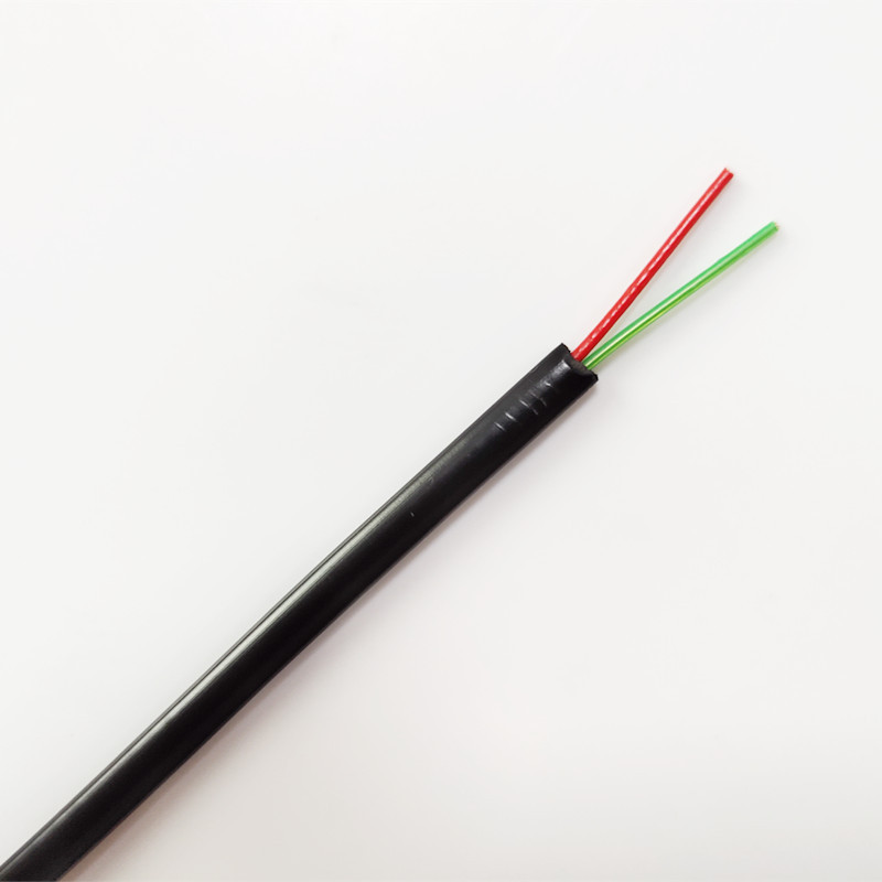 Оптовая продажа 2-жильный 28AWG многожильный бескислородный плоский телефонный кабель черного цвета