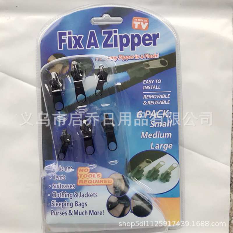 Tv Zipper Head Factory Fix a Zipper 6 Pack Fix a Zipper Cross-Border Supply Zipper Head