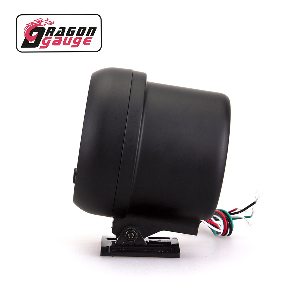 Car modification instrument white light black surface tachometer 12v Racing car universal tachometer