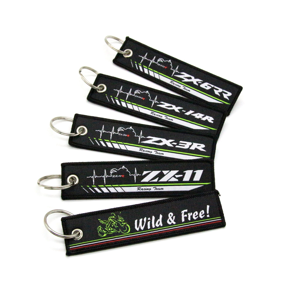 Cross-border personality trend key chain for Kawasaki motorcycle pendant universal ring simple gift