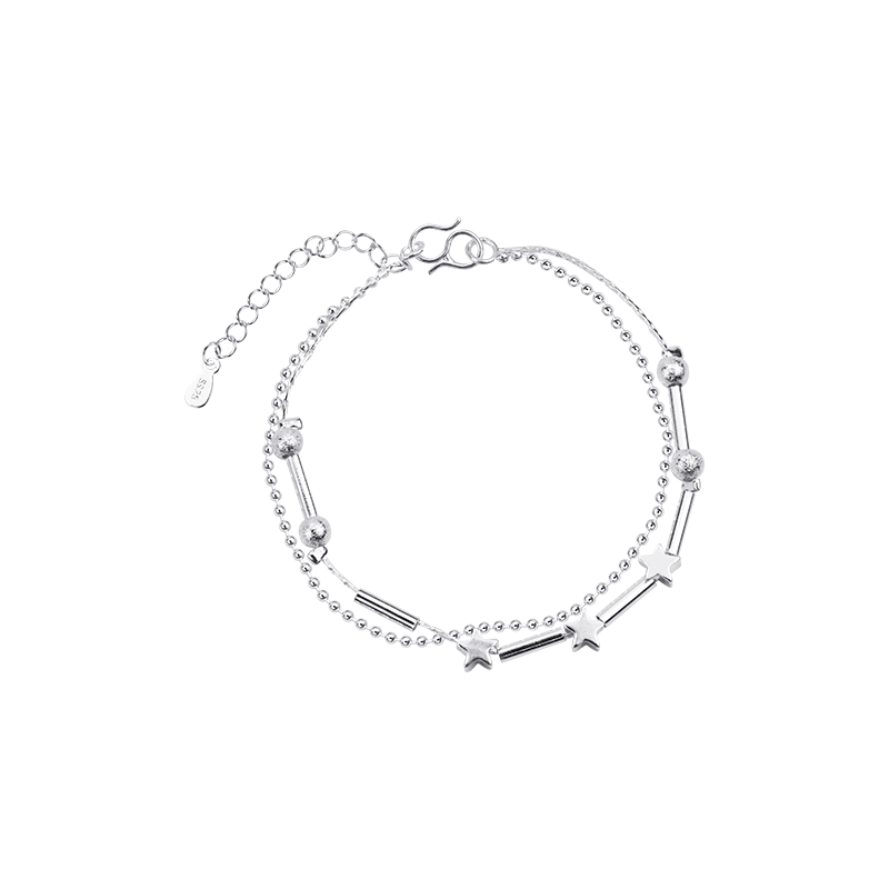 9.9 yuan Taobao silver bracelet women Korean version of simple summer retro small stars anklet small gifts wholesale