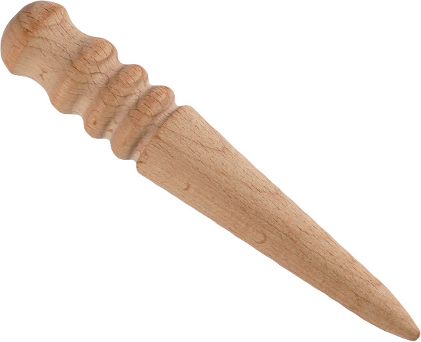 Polishing stick leather edge polishing tool wide groove fine head polishing trimming Beech round wooden stick