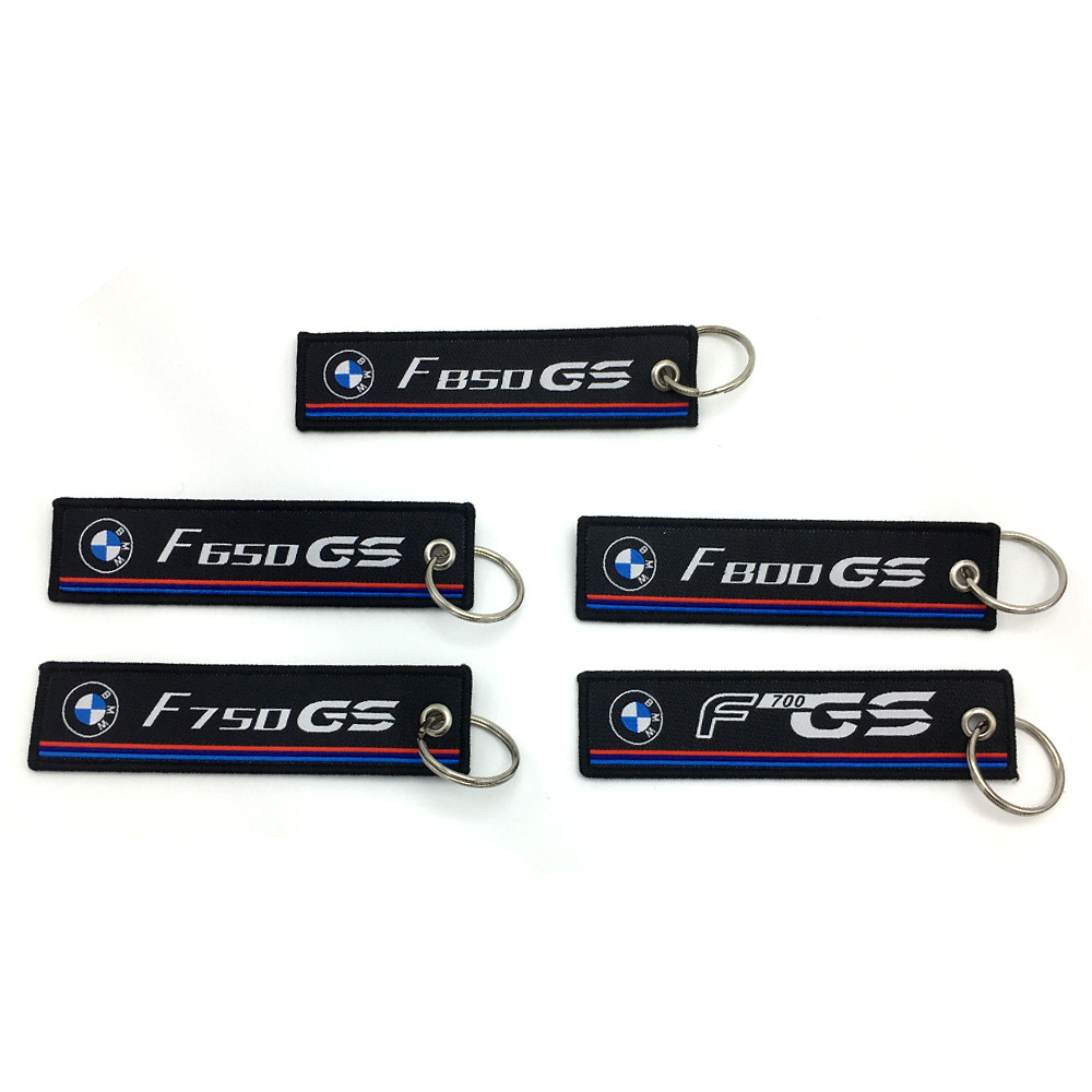 Cross-border personality trend keychain for BMW BMW motorcycle pendant simple embroidery keychain