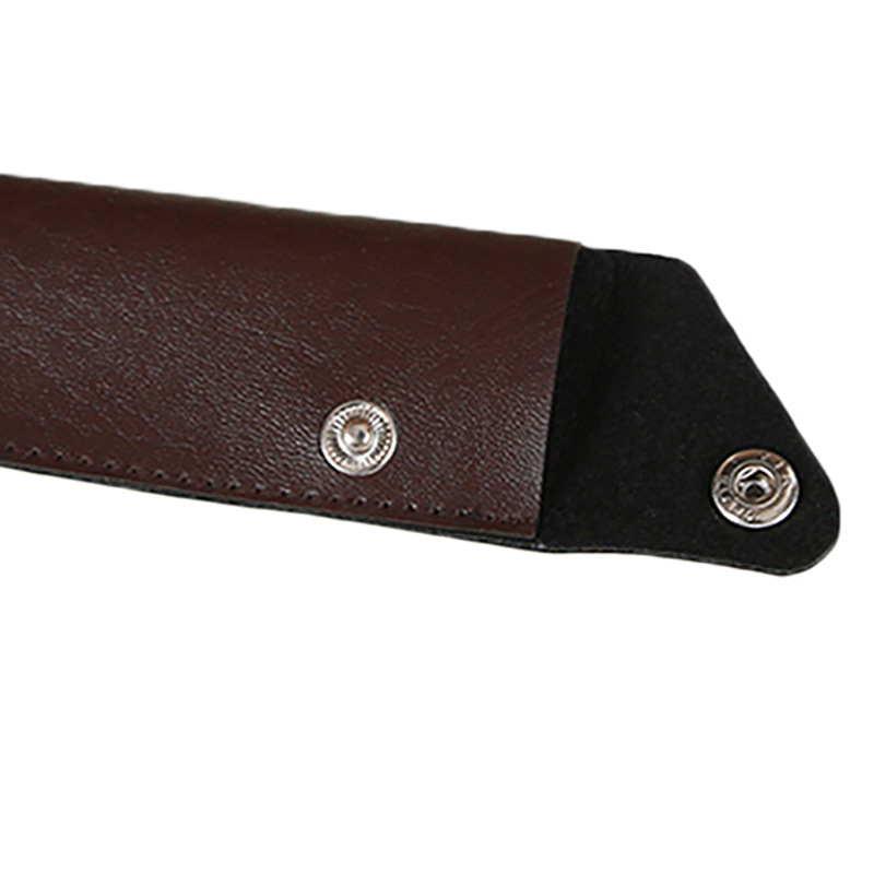 Buckle Glasses Leather Case for Men and Women Presbyopia Glasses Accessories Leather Portable Mirror Box Rotating Folding Presbyopia Glasses Bag