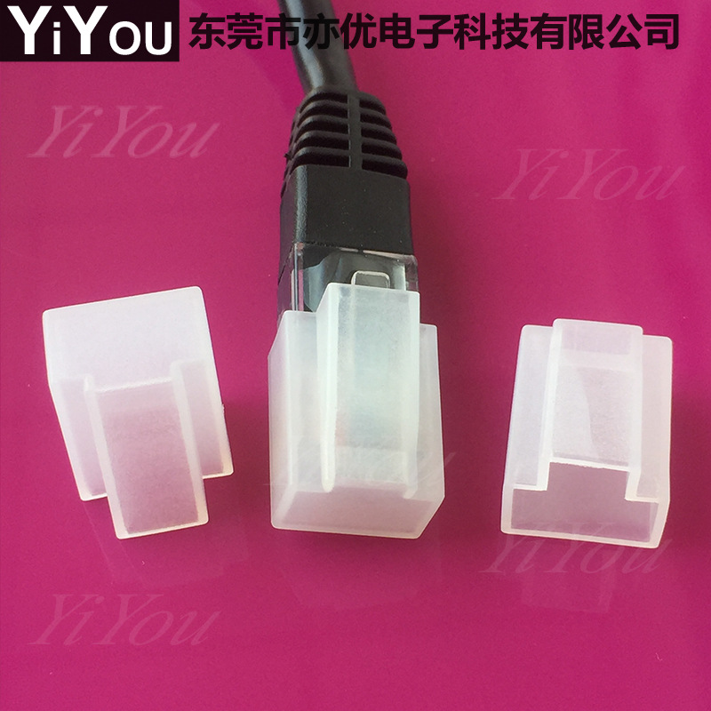 Защитная оболочка для сетевого кабеля RJ45 мужская голова кристаллическая голова заглушка защитная оболочка пластиковая резиновая оболочка