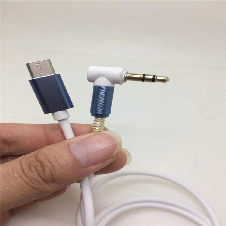 Elbow 3.5mm male to type-c earphone line AUX type-c elbow for LeTV car audio cable