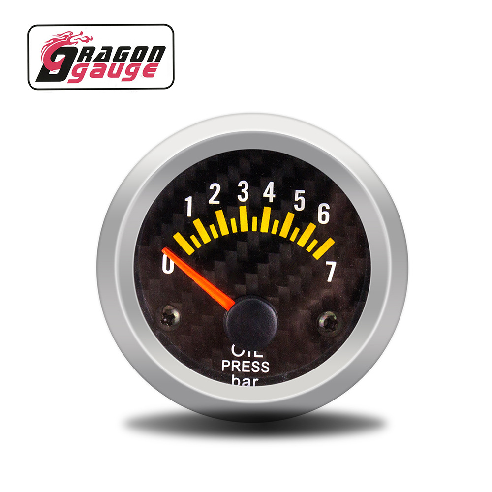 52мм модифицированный манометр давления масла, углеродная поверхность