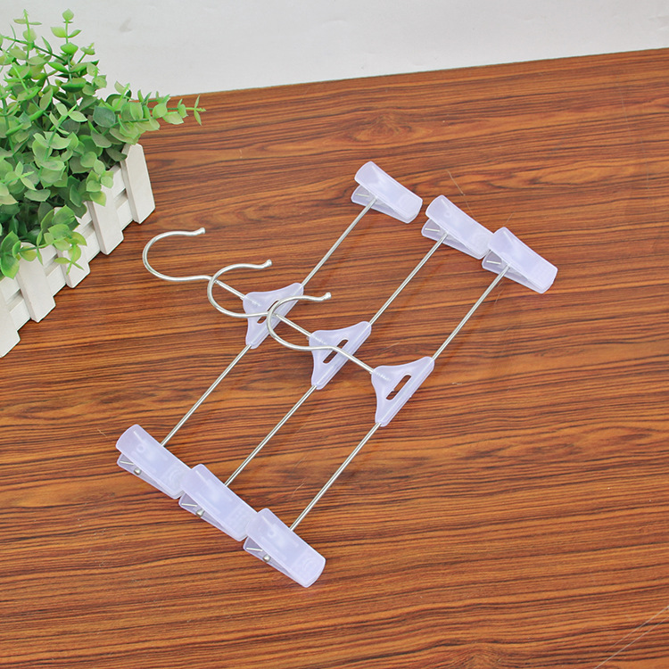 Factory Direct Sales Plastic Trouser Rack Trouser Clip Trouser Clip Wholesale Clothing Store Adult Non-slip Thickeneded Trouser Hanger