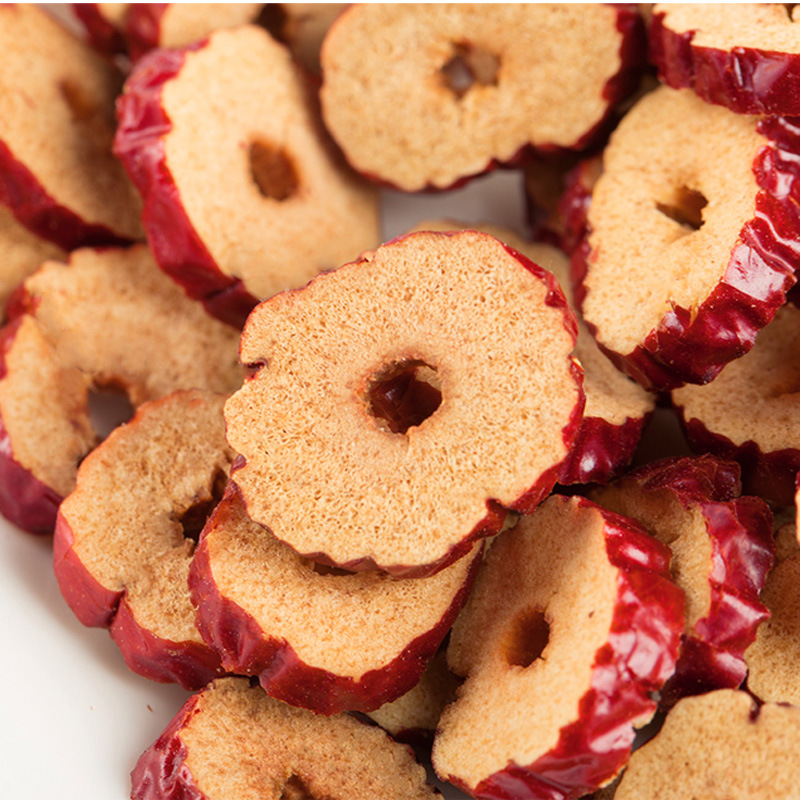 Low-Temperature Baked Cooked Red Date Rings, Seedless Crispy Dried Dates, Wholesale Grain Grinding Raw Materials