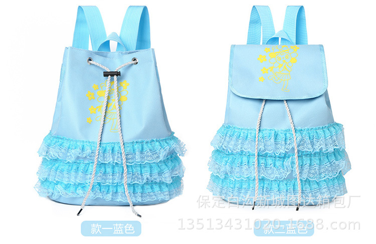 New Lace Lace Dance Bag Children's Dance Backpack Free Plate Making Printing Latin Dance Chinese Dance Bag Large