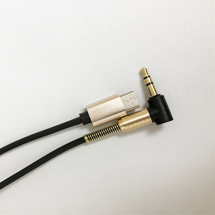 Elbow 3.5mm male to type-c earphone line AUX type-c elbow for LeTV car audio cable
