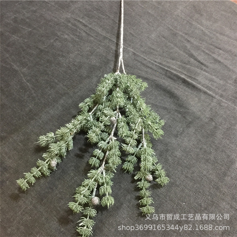 Cedar simulation pine needle tree fake pine branch flower arrangement plant wall with leaves welcome pine branch ball Christmas decorations