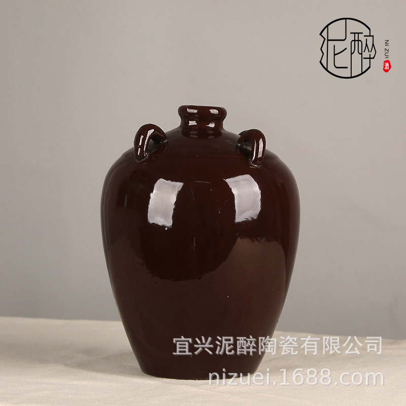 Yixing clay pottery jar ceramic wine bottle half a catty 1 catty 2 catty 3 catty 5 catty 10 catty cellar wine jar sealed wine jar