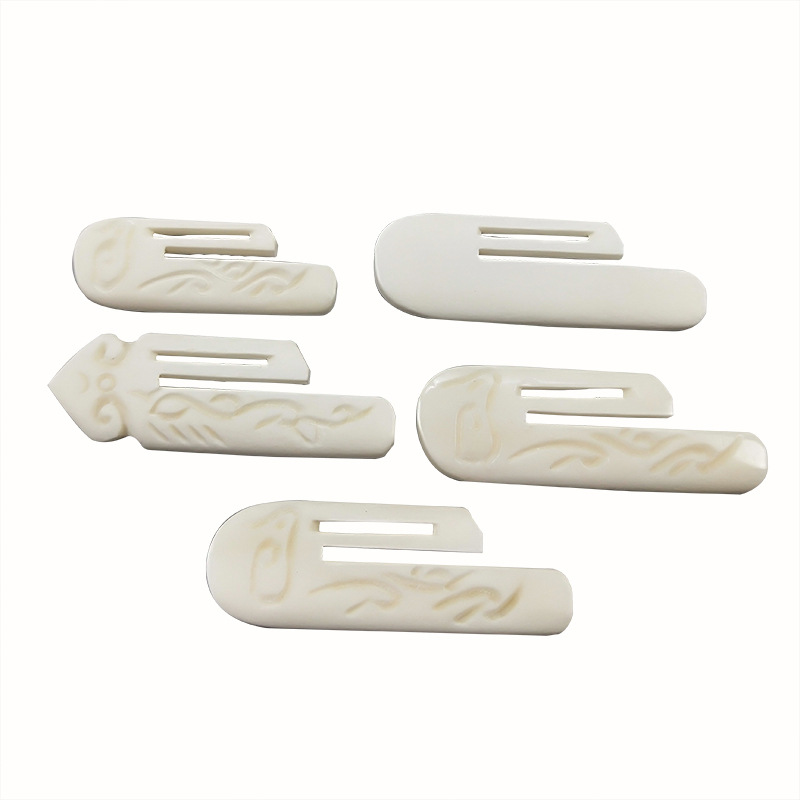 Traditional Chinese Painting Mounting Material Hand-rolled Xiangyun Bird Bone Pie Bone Sign Bull Bone Carving Hand-carved Bull Bone Pie