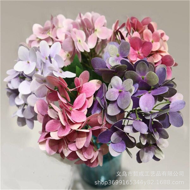 Искусственная гортензия, искусственный цветок, шелковый цветок, декор для дома, гостиная, обеденный стол, общая цветочная композиция, свадебный букет