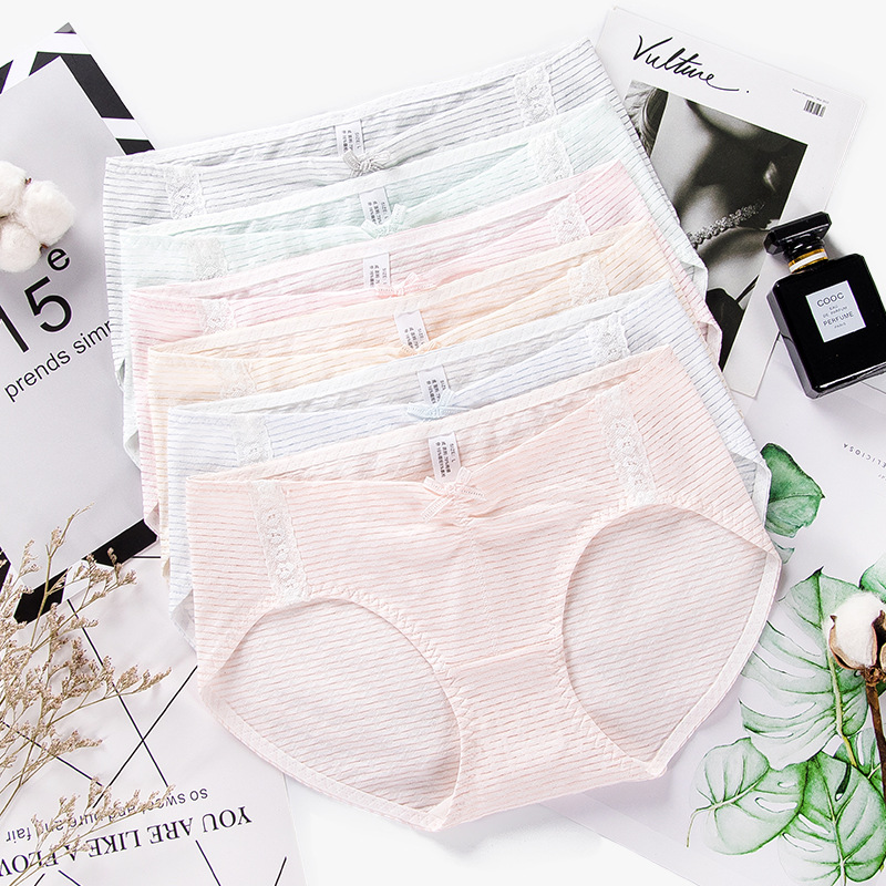 Оптовая продажа новых полосатых низких трусиков для беременных U-образная поддержка живота удобные дышащие