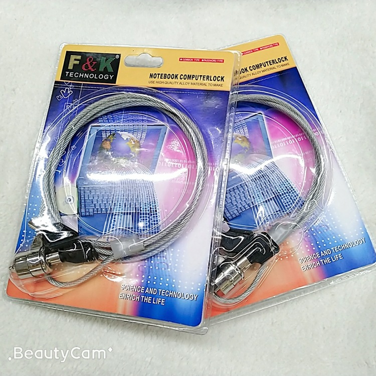 Fk Laptop Lock 1.2m Computer Anti-Theft Lock Wholesale Anti-Theft Laptop Key Lock Internet Cafe Lock