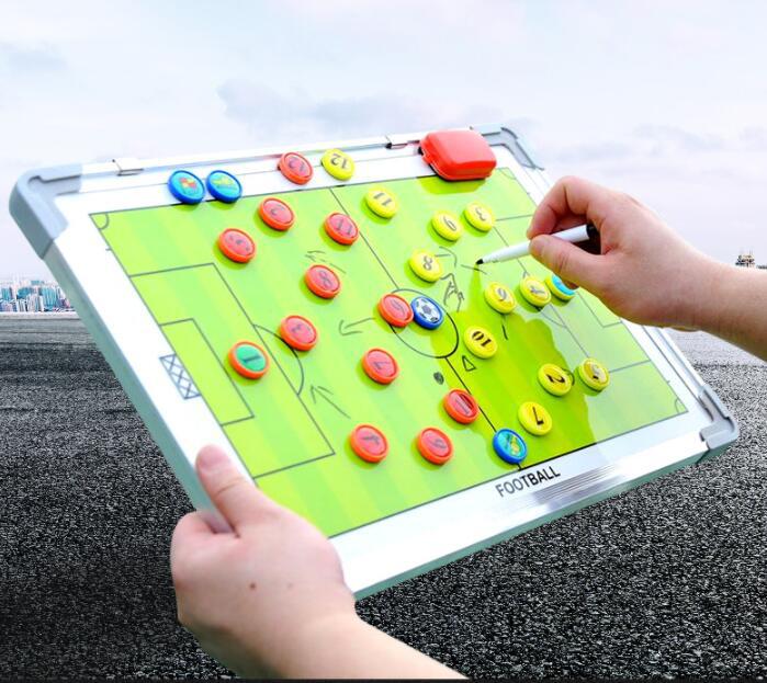 Football Training Supplies Football Basketball Tactical Board Coach Board Double-sided Magnet with Pen with Wipe Football Training Equipment