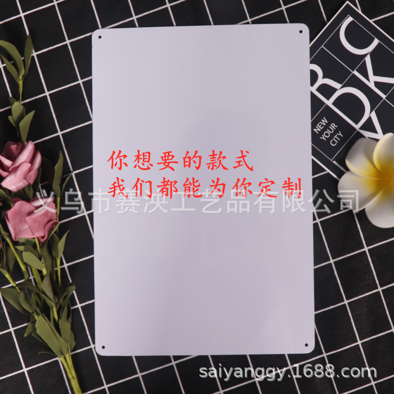 Factory direct European and American best selling metal crafts retro decorative tin painting cross-border e-commerce foreign trade supply