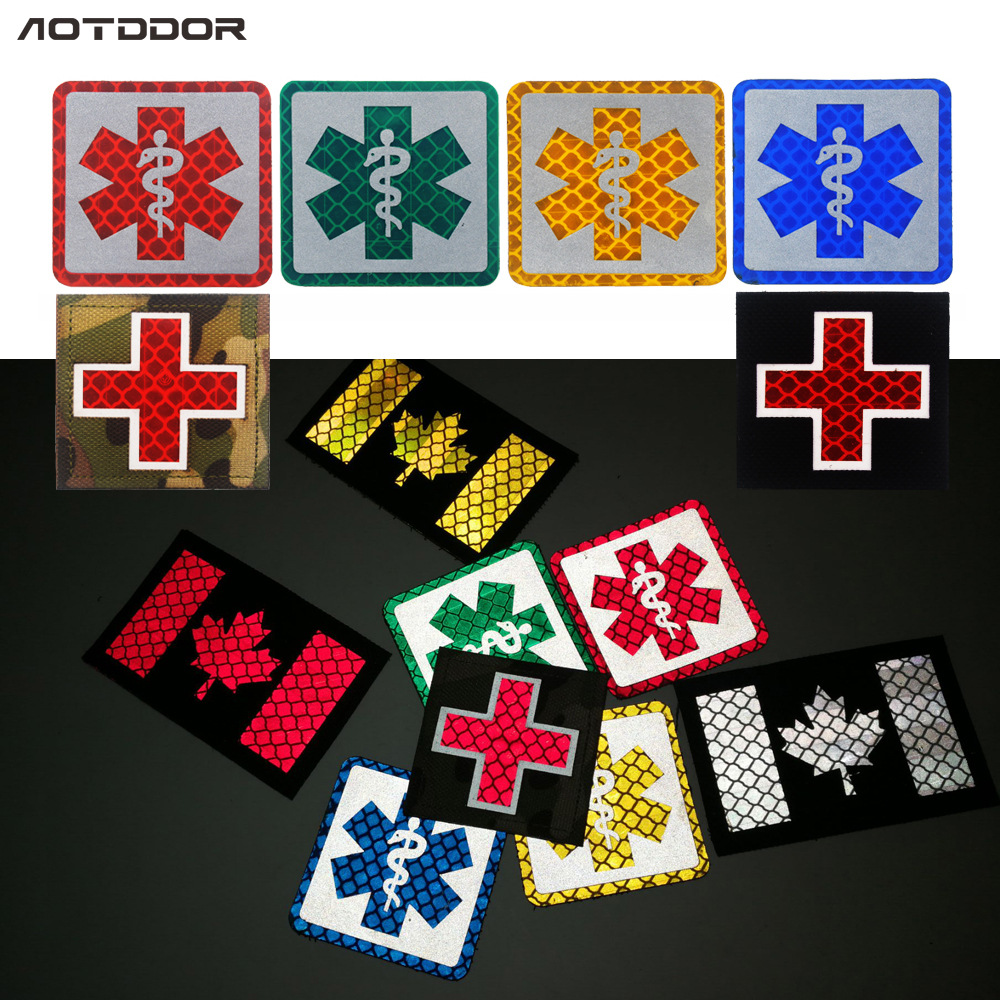 Светящийся медицинский спасательный пакет HaiKe, велькро, отражающий пакет IR