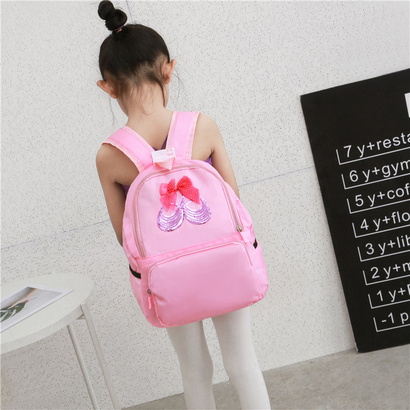 Dance Bag Children's Shoulder Dance Storage Backpack Latin Ballet Bag Girl Princess Dance Bag Printing LOGO