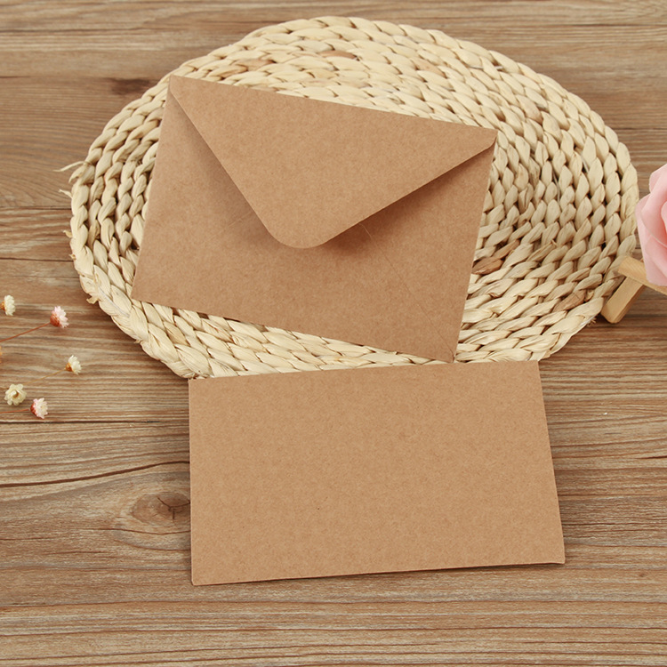 Factory wholesale Vintage Kraft paper envelope gilding envelope sulfate paper envelope bag can choose size can be printed