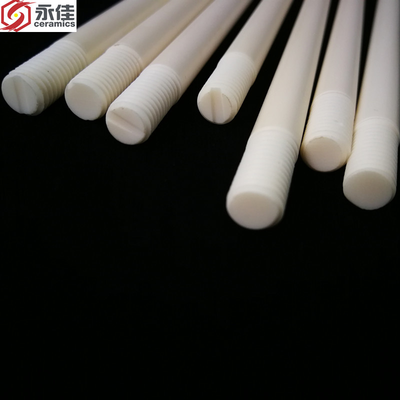 Aluminum Oxide Zirconia Ceramic Threaded Rod Threaded Shaft