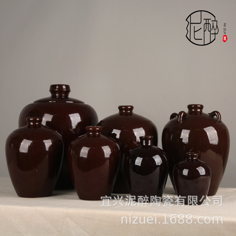 Глиняная посуда из Иксина, керамическая винная бутылка, полфунта, фунт, два фунта, три фунта, пять фунтов, десять фунтов, винный кувшин для подвала, герметичный винный кувшин