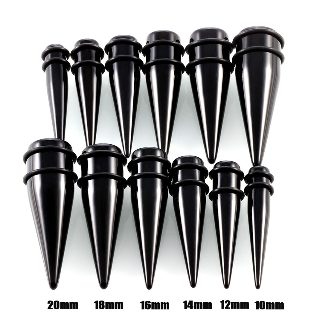 Acrylic Sharp Cone Earrings Large Size Ear Expansion 24 Set Amazon Popular Cross-border Special for Tattoo Puncture Jewelry