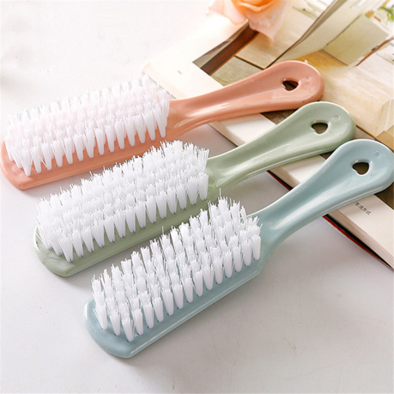 Plain Plastic Small Brush, Decontamination Laundry Brush, Shoe Cleaning Brush, Long Handle Soft Bristles, Hangable Clothes Brush, Shoe Brush