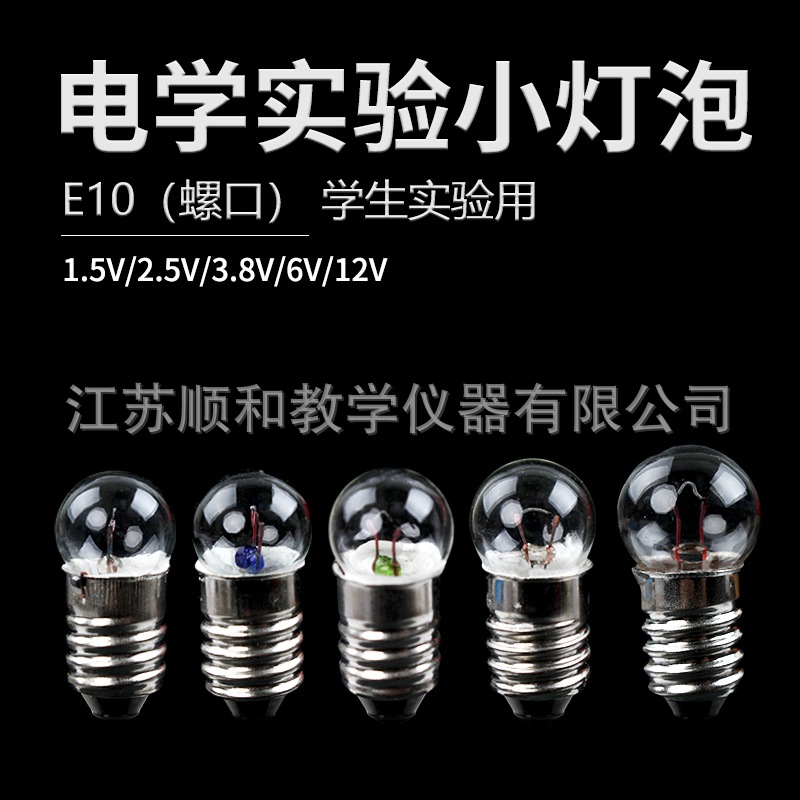 Small 2.5V 1.5V 3.8V 6V 12V Light Bulb Socket Electrical Flashlight Lamp Teaching Bulb Electrical Experiment