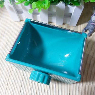 Fixed rabbit Totoro food pot factory direct Totoro guinea pig food pot Square food box anti-bite food box supplies