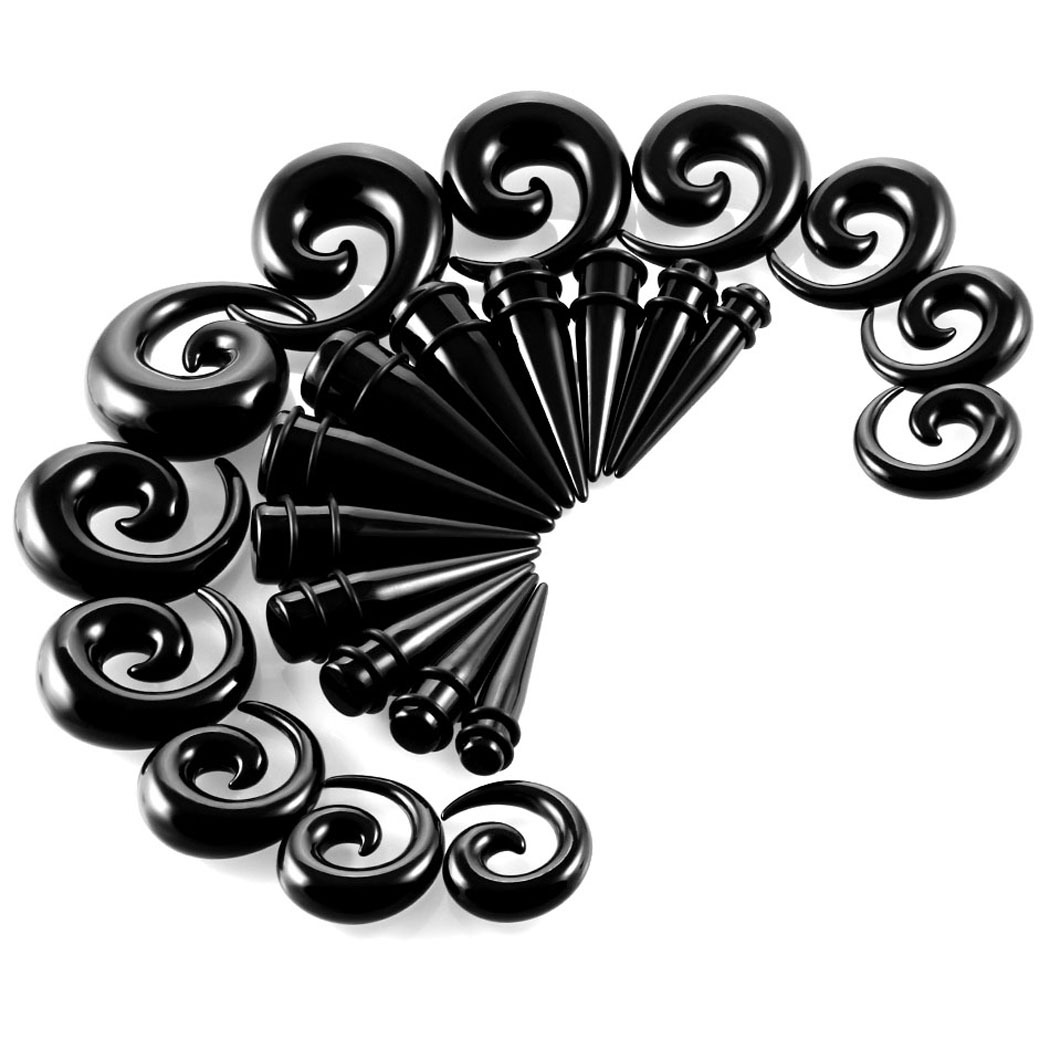 Acrylic Sharp Cone Earrings Large Size Ear Expansion 24 Set Amazon Popular Cross-border Special for Tattoo Puncture Jewelry