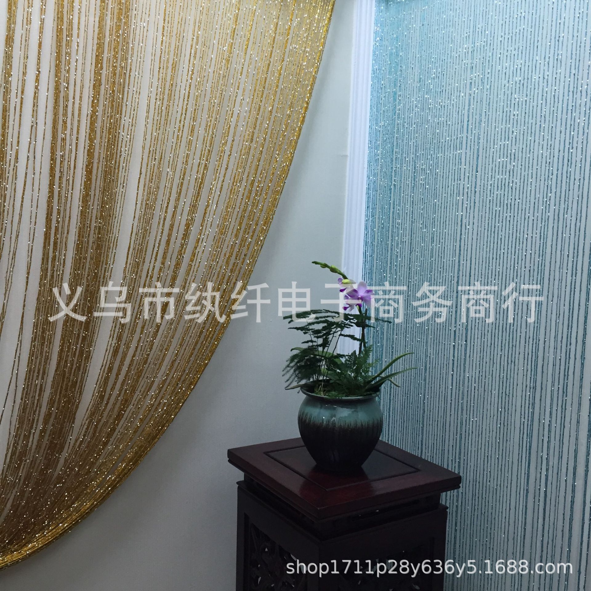 Factory Direct 1*2 monochrome flat silver line curtain silver leather curtain decorative partition curtain wedding line curtain wedding ceiling decoration