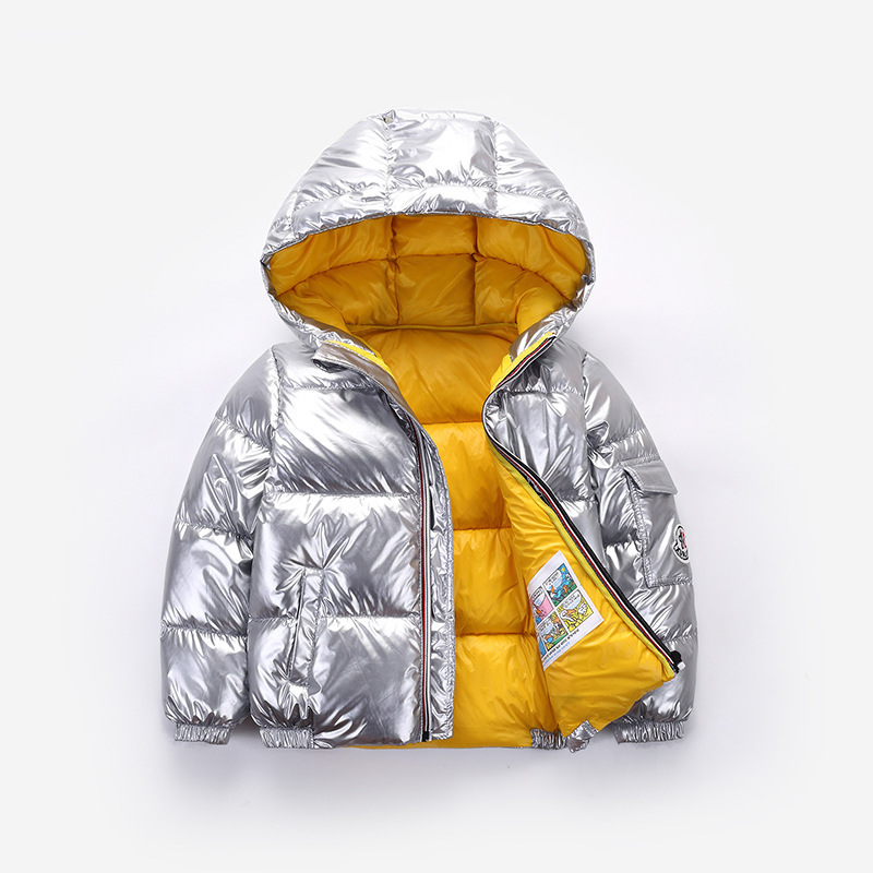 Зимняя новая детская одежда Space Silver для мальчиков и девочек, утолщенная, противосезонная, зимняя куртка-пуховик