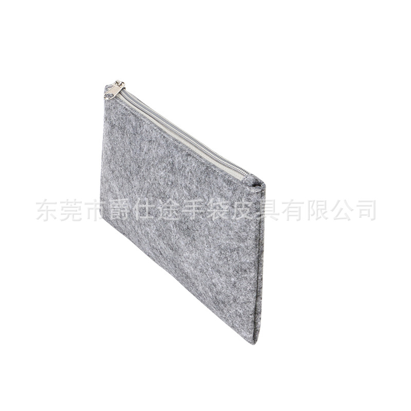 Manufacturer Customized Environmentally Friendly Felt Zipper Bag, Creative Trendy Felt Storage Bag, Fashionable Women's Felt Clutch Bag