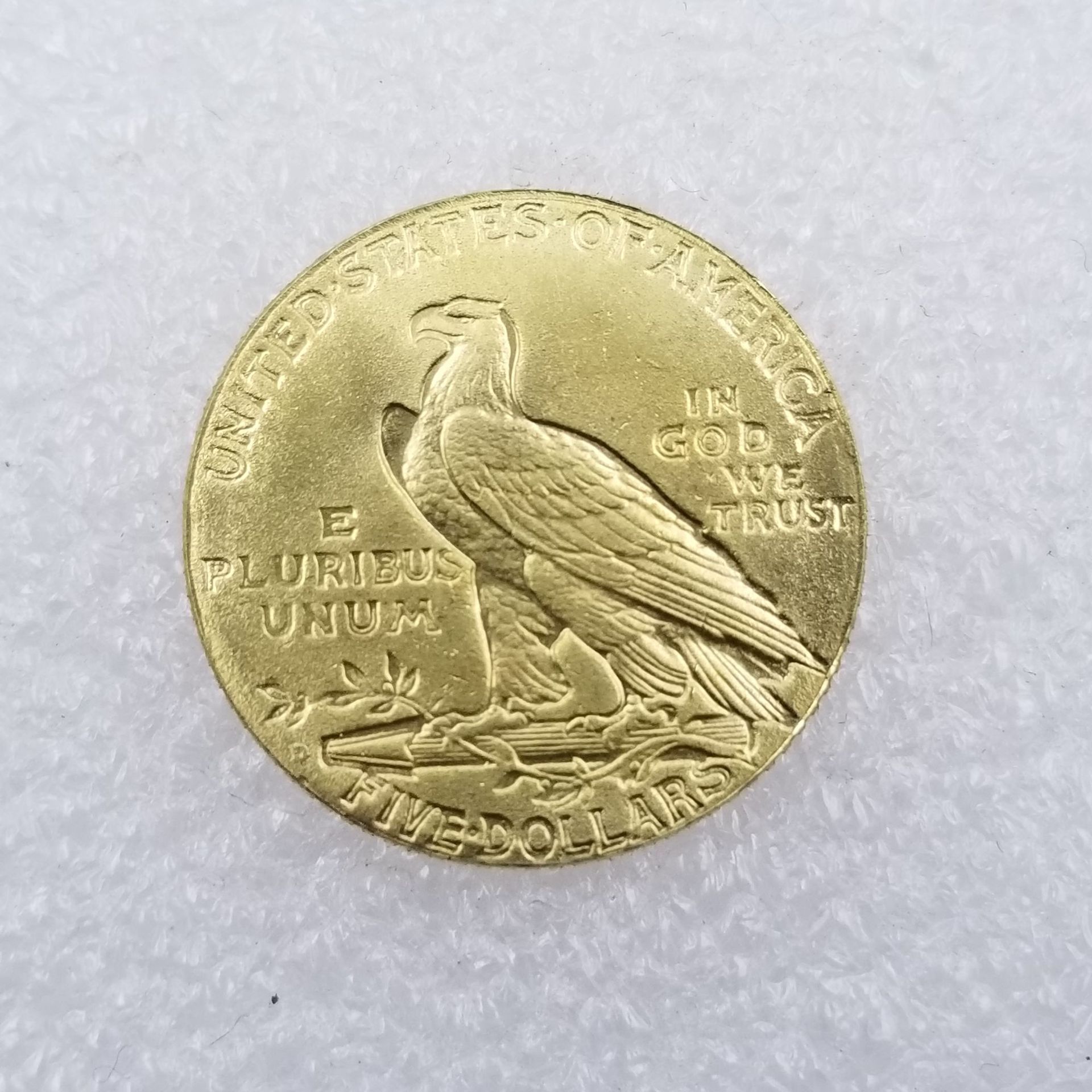 Archaize Crafts 1908 Brass Material D Version of the United States Indian Half Eagle 5 Foreign Silver Dollar # 4434