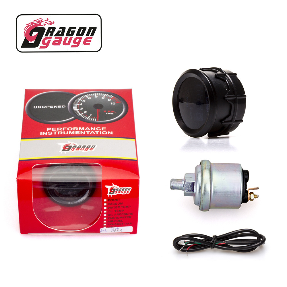 52mm car modification instrument oil pressure gauge 2 inch blue digital display instrument oil pressure gauge