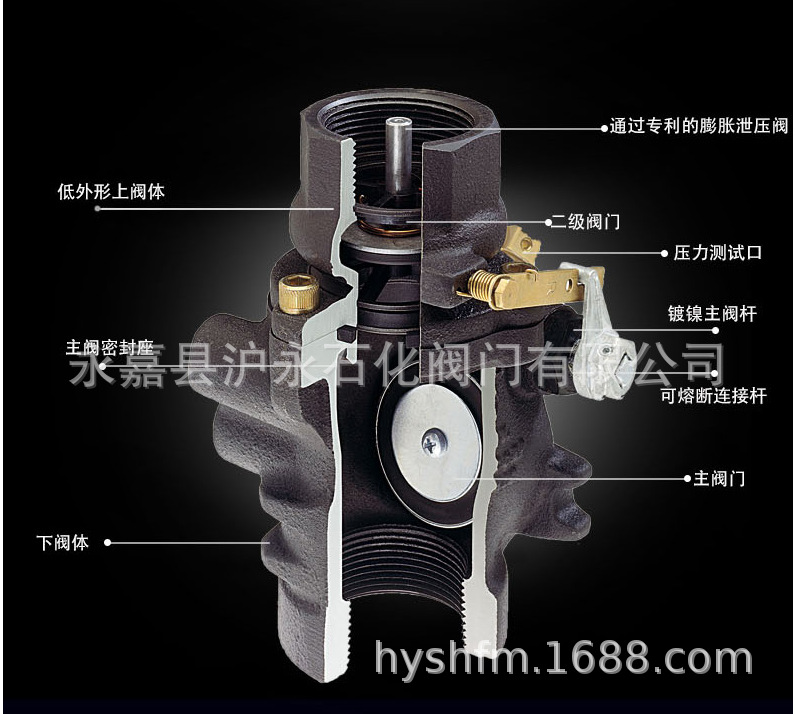 Fuel dispenser emergency shut-off valve shear valve copper hook shut-off valve