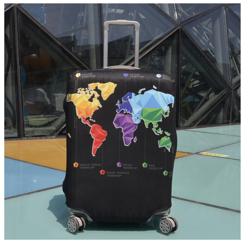 Эластичный чехол для чемодана, защитный чехол, карта, 24/28/30 дюймов, защитный чехол
