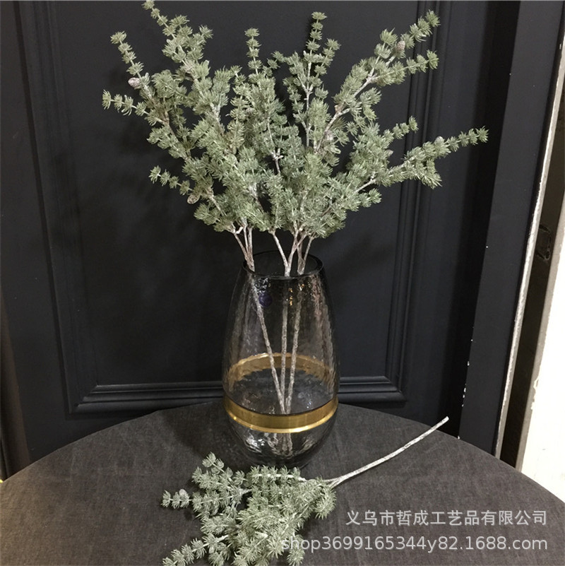 Имитация кедровой сосны, искусственная сосновая ветка, цветочная композиция, растительная стена с листьями, приветственная сосновая ветка, шар, рождественские украшения