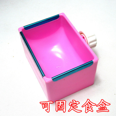 Fixed rabbit Totoro food pot factory direct Totoro guinea pig food pot Square food box anti-bite food box supplies