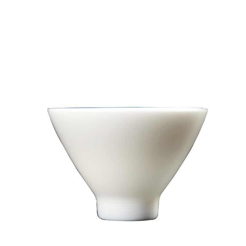 Dehua Suet Jade White Porcelain Tea Tasting Cup Kung Fu Ceramic Tea Cup Small Cup Master Cup Single Cup Tea Bowl Printable logo