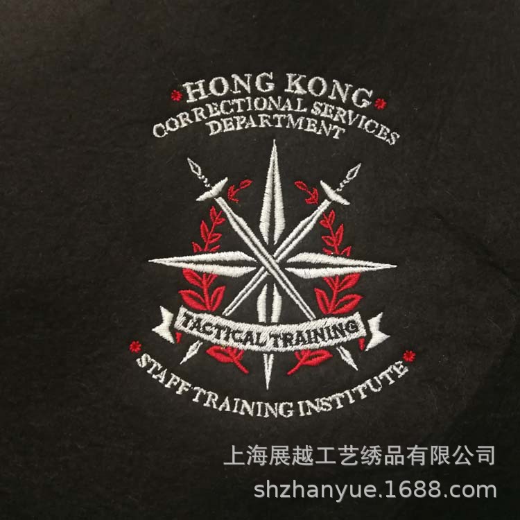 Factory computer embroidery processing badge company logo embroidery to map custom clothing machine embroidery cloth stickers