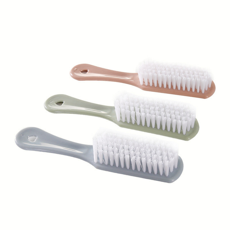 Plain Plastic Small Brush, Decontamination Laundry Brush, Shoe Cleaning Brush, Long Handle Soft Bristles, Hangable Clothes Brush, Shoe Brush