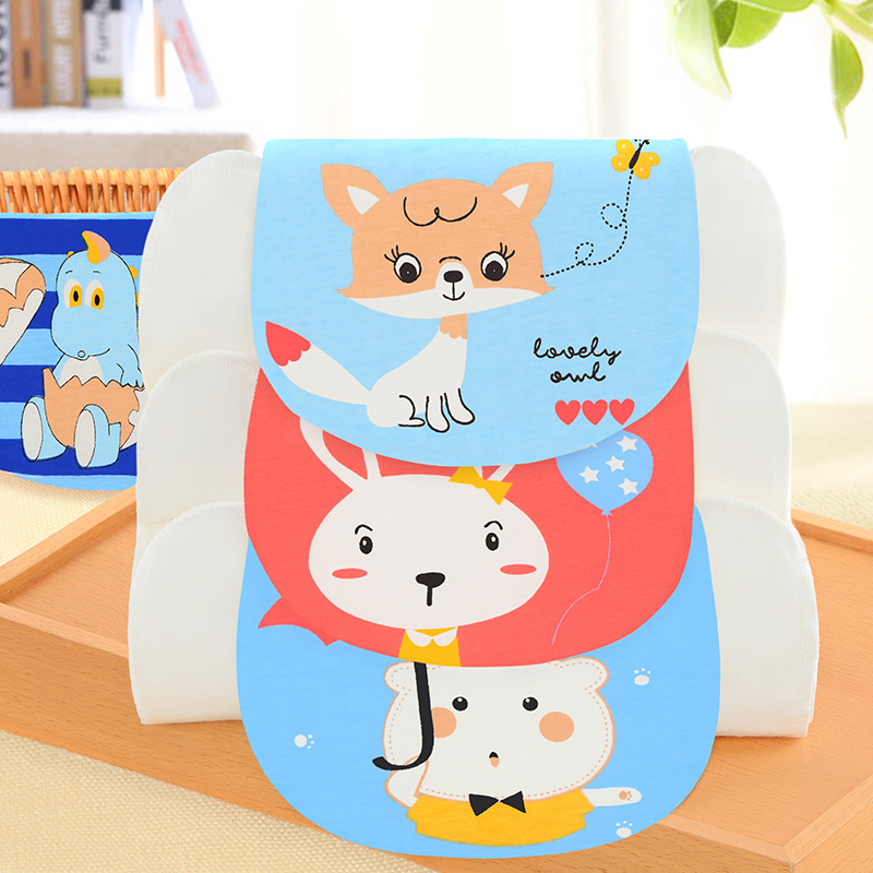 Children's sweat towel 6 layers baby cotton gauze kindergarten sweat towel custom baby pad back towel